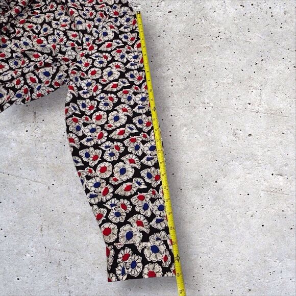 Jones New York Button Shirt Dark Floral Womens Plus 3X Black White Red Blue - Picture 8 of 11